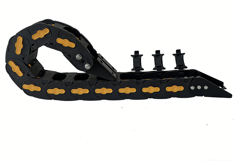 Side-Opening Drag Chain 38 – Yellow Clip Nylon Cable Carrier