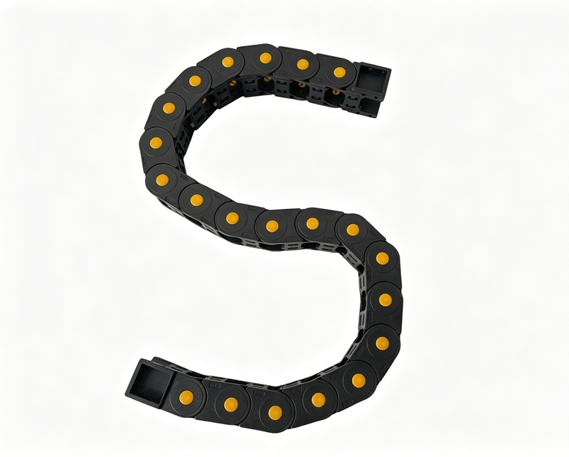 S Shape Engineering Cable Chain Drag Chain with Yellow Dot PA66 Wire Carrier for CNC Machine