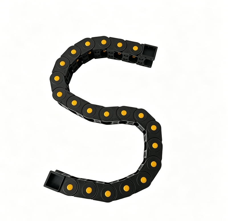 S Shape Engineering Cable Chain Drag Chain with Yellow Dot PA66 Wire Carrier for CNC Machine