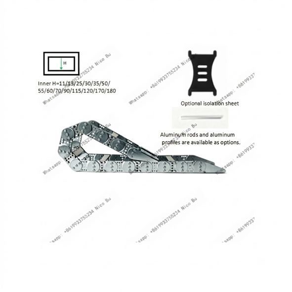 Steel Drag Chain – Heavy Duty Metal Cable Carrier for Industrial Use