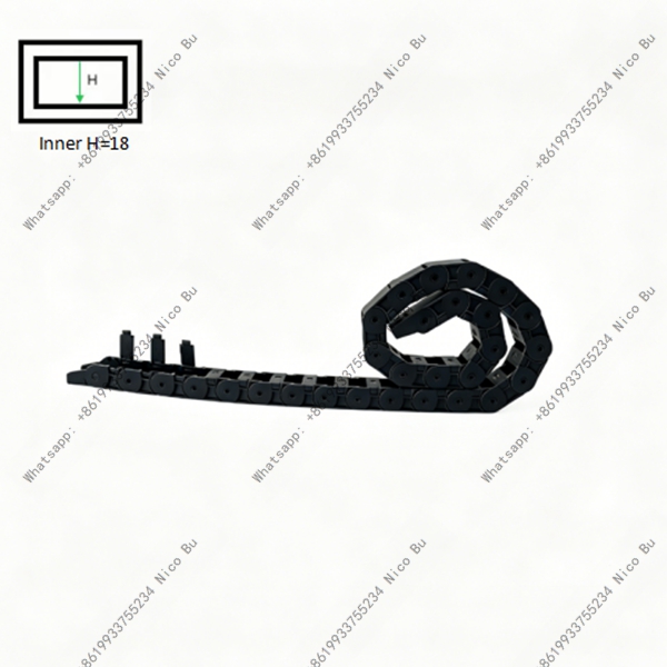 18mm Inner Height Drag Chain, Side-Open Plastic Cable Carrier for CNC Routers & Milling Machines (Includes 18x37mm & Multiple Sizes)
