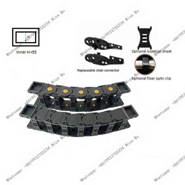 Heavy-Duty Nylon Drag Chain 55 – Heavy Industrial Cable Carrier