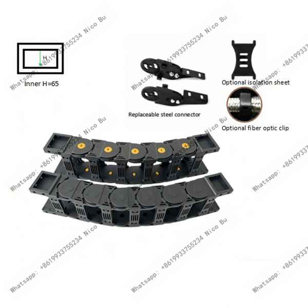 Heavy-Duty Nylon Drag Chain 65 – Large Reinforced Cable Carrier