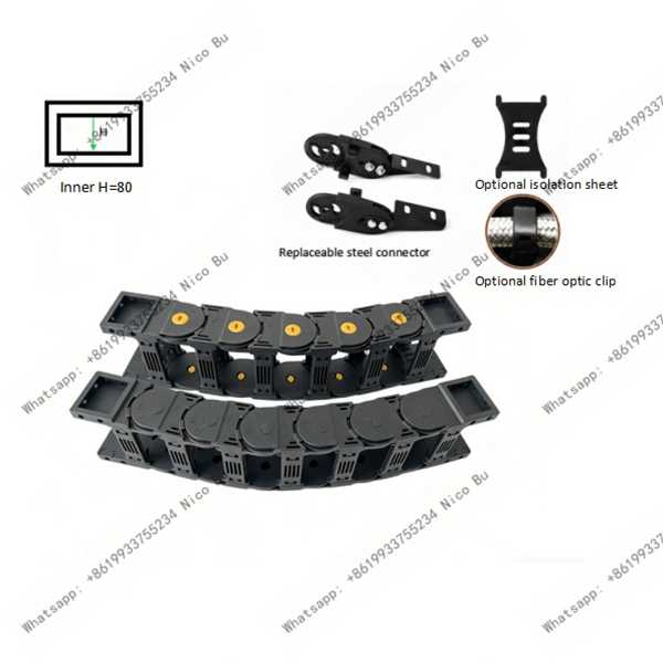 Heavy-Duty Nylon Drag Chain 80 – Maximum Load Nylon Cable Carrier