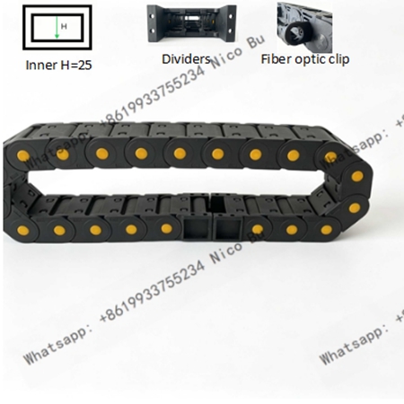 Economic Enclosed 25x55 Plastic Flexible Cable Drag Chain