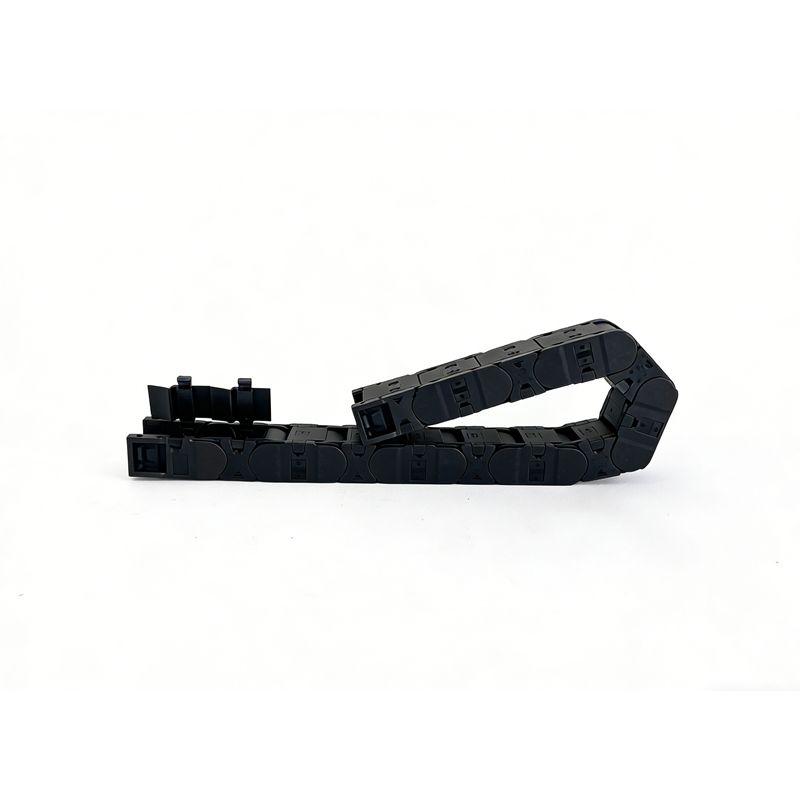 Side-Opening Drag Chain 35 – Black Nylon Cable Carrier with Snap-Open