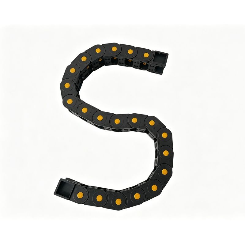 S Shape Engineering Cable Chain Drag Chain with Yellow Dot PA66 Wire Carrier for CNC Machine