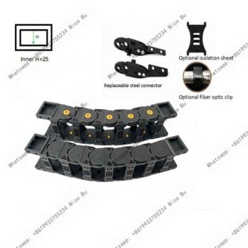 Heavy-Duty Nylon Drag Chain 25 – Reinforced Cable Carrier for Medium Load
