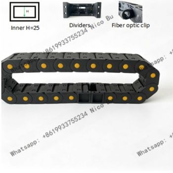 Economic Enclosed 25x55 Plastic Flexible Cable Drag Chain
